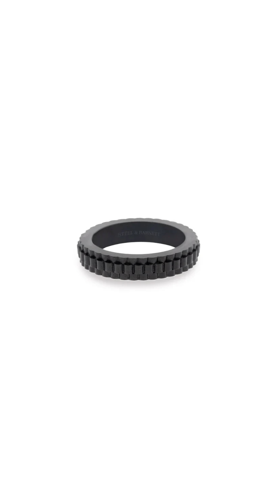 Steel & Barnett Nova Minimal Black Ring