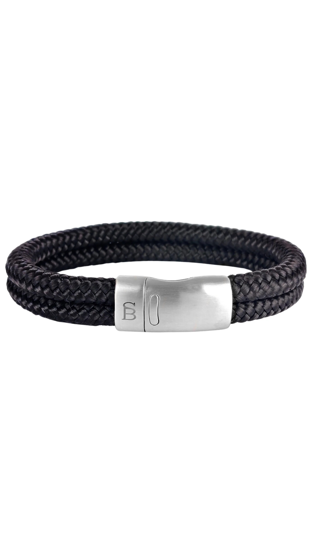 Steel & Barnett Lake Black Rope Bracelet