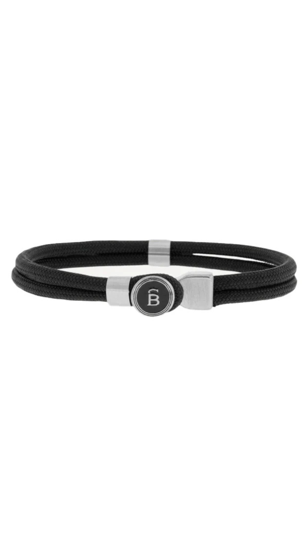 Steel & Barnett Riptide Black & Silver Rope Bracelet