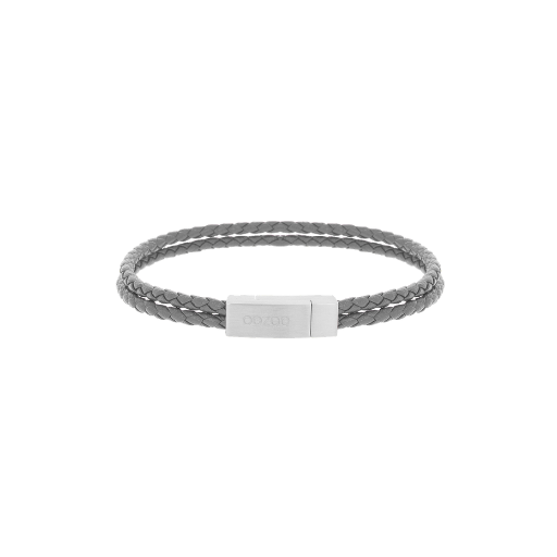 OOZOO Grey Braided Leather Bracelet - SB-1055