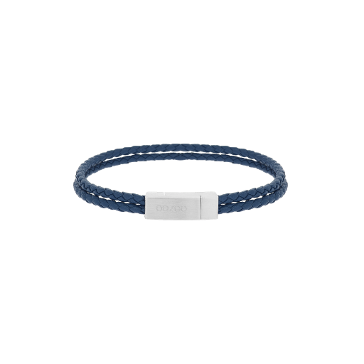 OOZOO Blue Braided Leather Bracelet - SB-1056