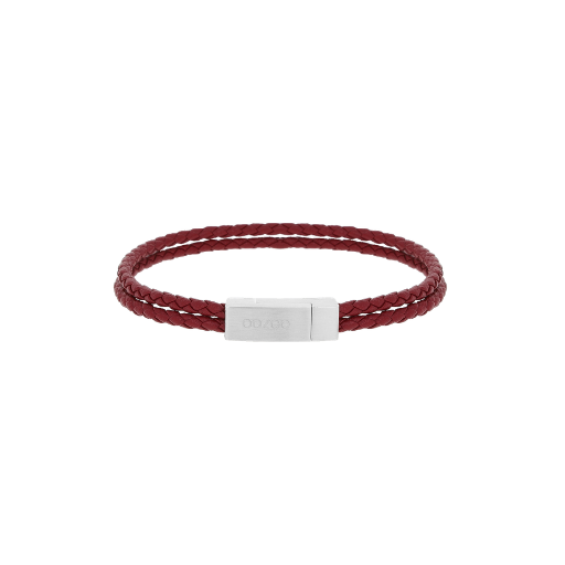 OOZOO Red Braided Leather Bracelet - SB-1057