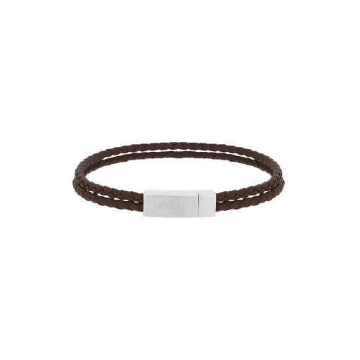OOZOO Brown Braided Leather Bracelet - SB-1058