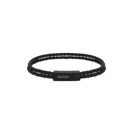 OOZOO Black Braided Leather Bracelet - SB-1059