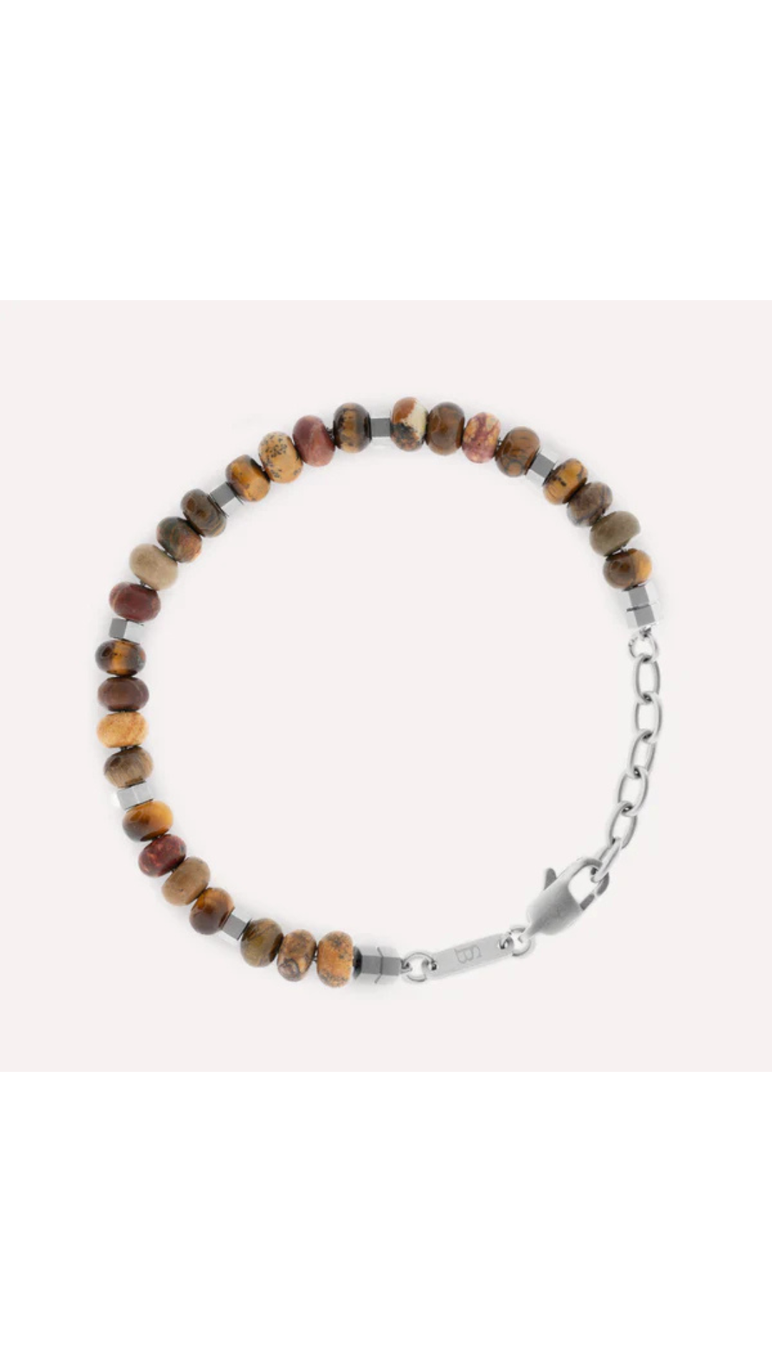 Steel & Barnett Stones Cyrus Terracotta Gemstone Bracelet