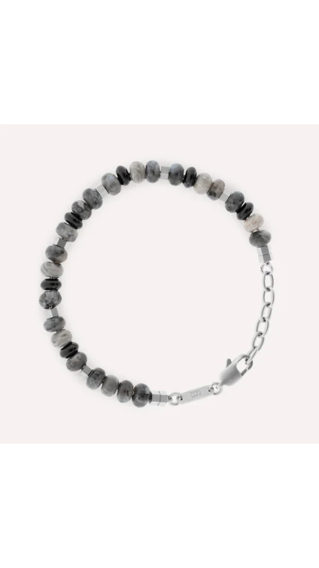 Steel & Barnett Stones Cyrus Graphite Gemstone Bracelet