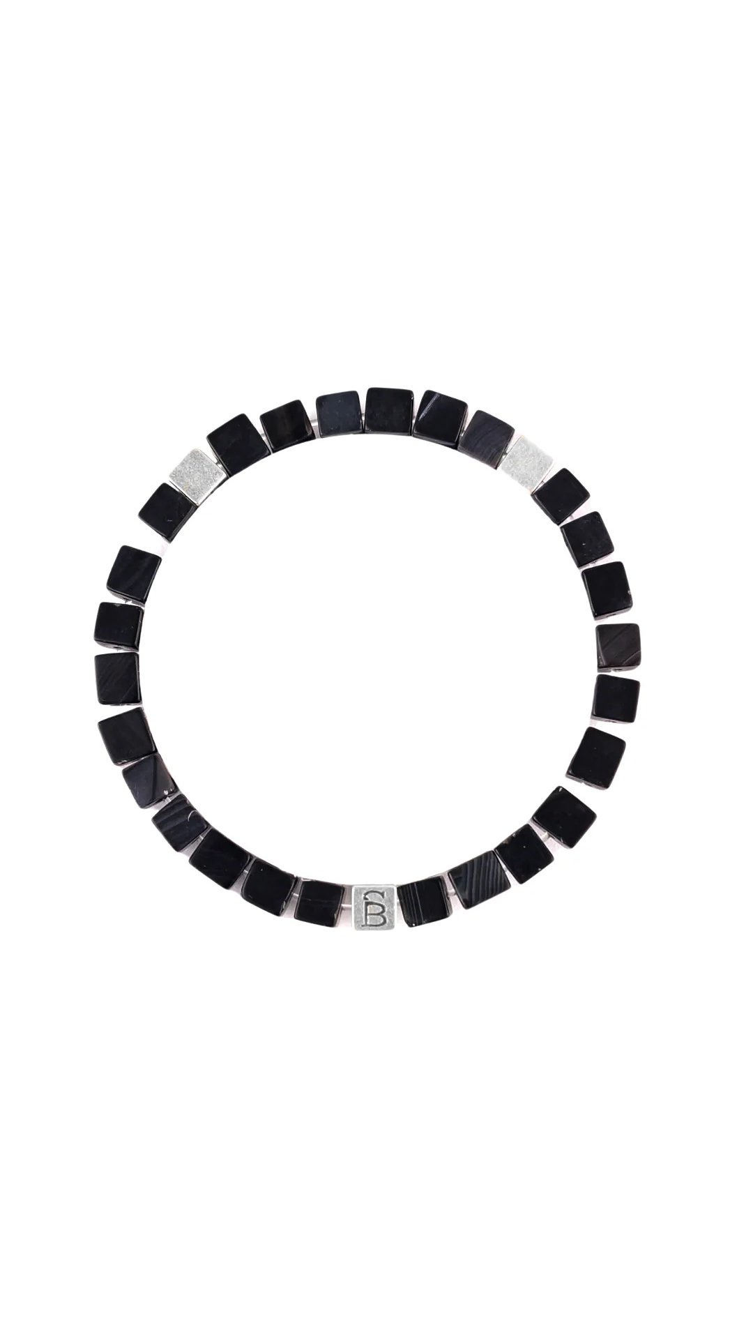Steel & Barnett Memphis Matte Black Stone Bracelet