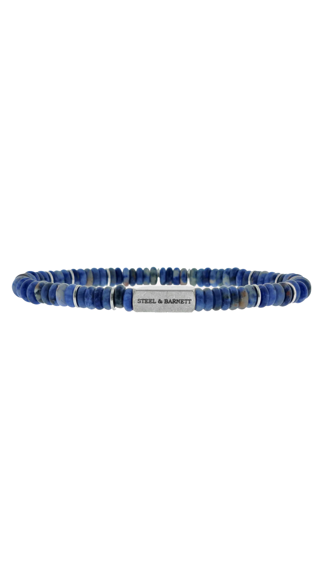 Steel & Barnett Two Tone Matte Sodalite Stone Disc Bracelet
