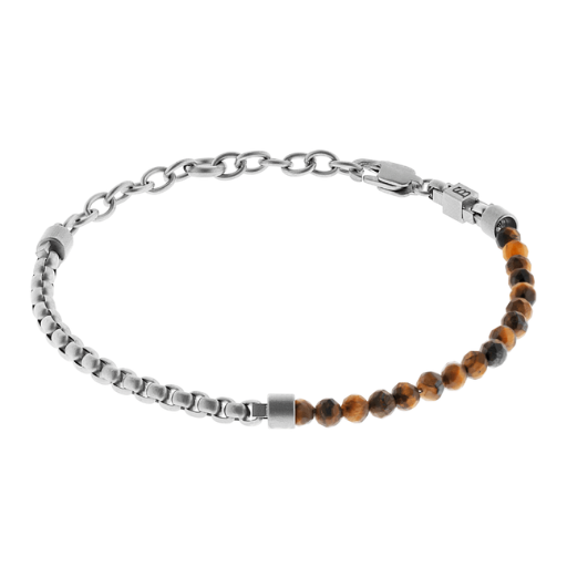 Steel & Barnett Strato Silver & Tiger Bracelet