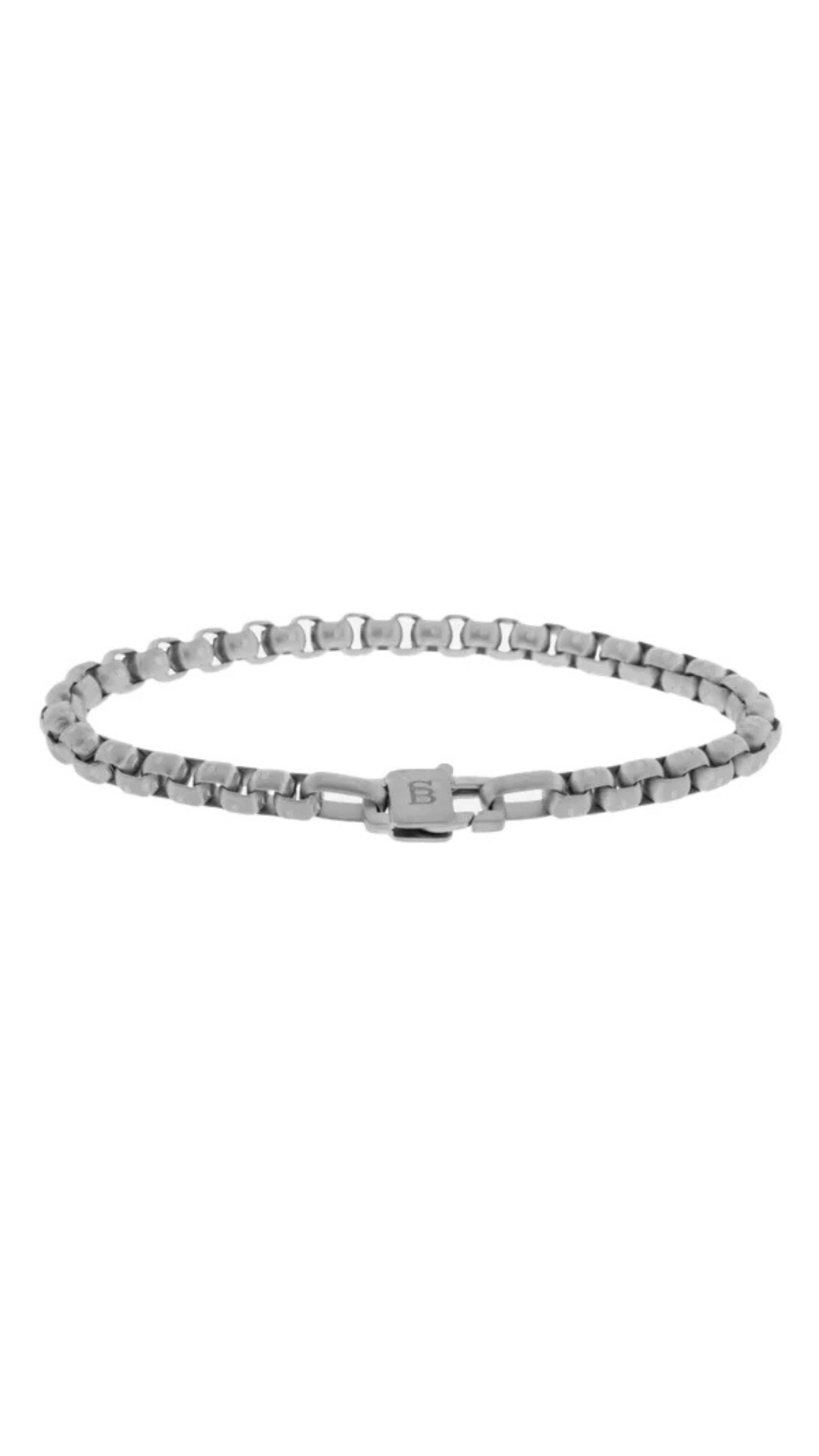 Steel & Barnett Urban Edge Matte Silver Bracelet