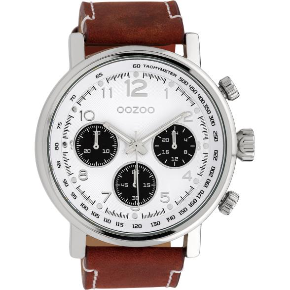 Oozoo Watch C10060 / 48mm / Brown / White