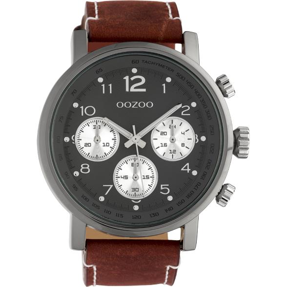 Oozoo Watch C10061 / 48mm / Brown / Grey