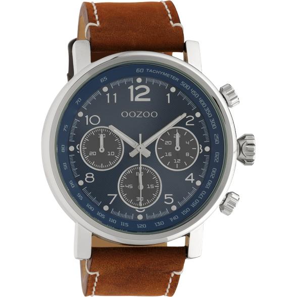 Oozoo Watch C10671 / 48mm / Brown / Blue