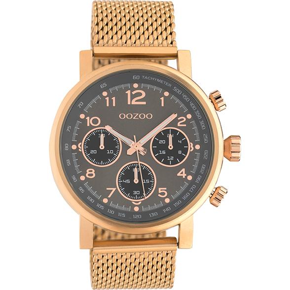 Oozoo Watch C10703 /  45mm / Rose Gold / Dark Grey