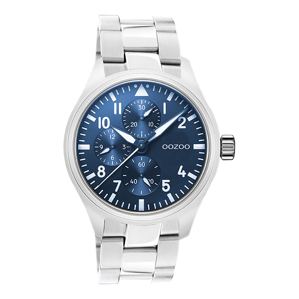 Oozoo Watch C10955 / 42mm / Silver / Blue