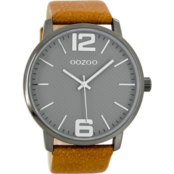 Oozoo Watch C8502 / 48mm / Brown / Grey