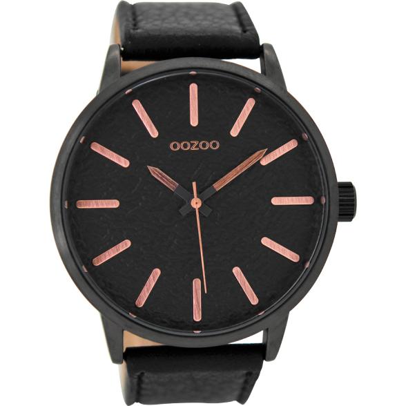 Oozoo Watch C9029 / 48mm / Black / Rose Gold