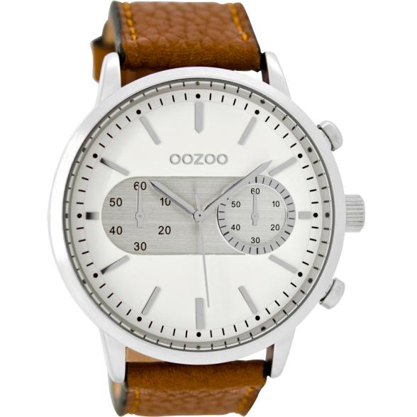 Oozoo Watch C9055 / 50mm / Cognac / White