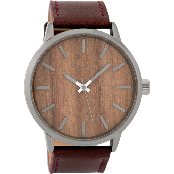 Oozoo Watch C9258 / 45mm / Dark Brown / Oak